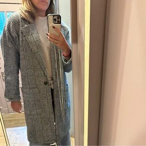 Light plaid trench